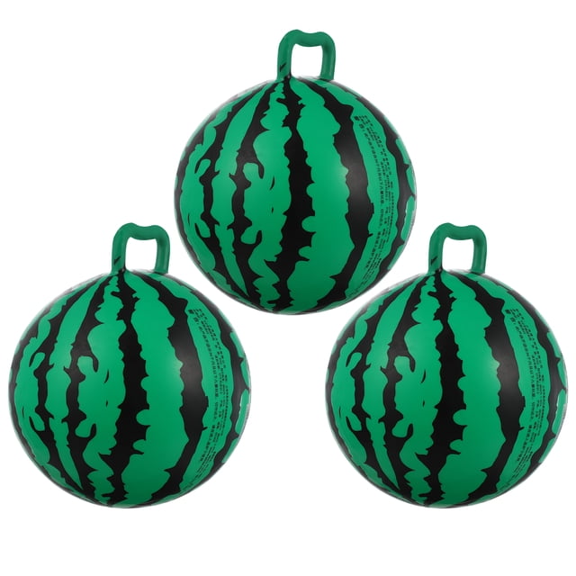 Miangastore 3pcs Kid Watermelon Shaped Ball with Grip Inflatable Ball Toy Children Ball Toy