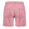 thumbnail image 4 of Eltusu Girls Denim Shorts, Relaxed Fit Casual Drastring Above the Knee Kids Jeans Shorts Pink Size 11-12 T, 4 of 5