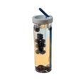 thumbnail image 1 of Bouteilles d'Eau Potables, Gourde Réutilisable en Plastique Gobelet d'Eau Grande Ouverture avec Paille Gobelet d'Eau avec Conception de Séparation Sec Humide Gobelet à Café Tasse pour Voyage Camping 700 ml, 1 of 8