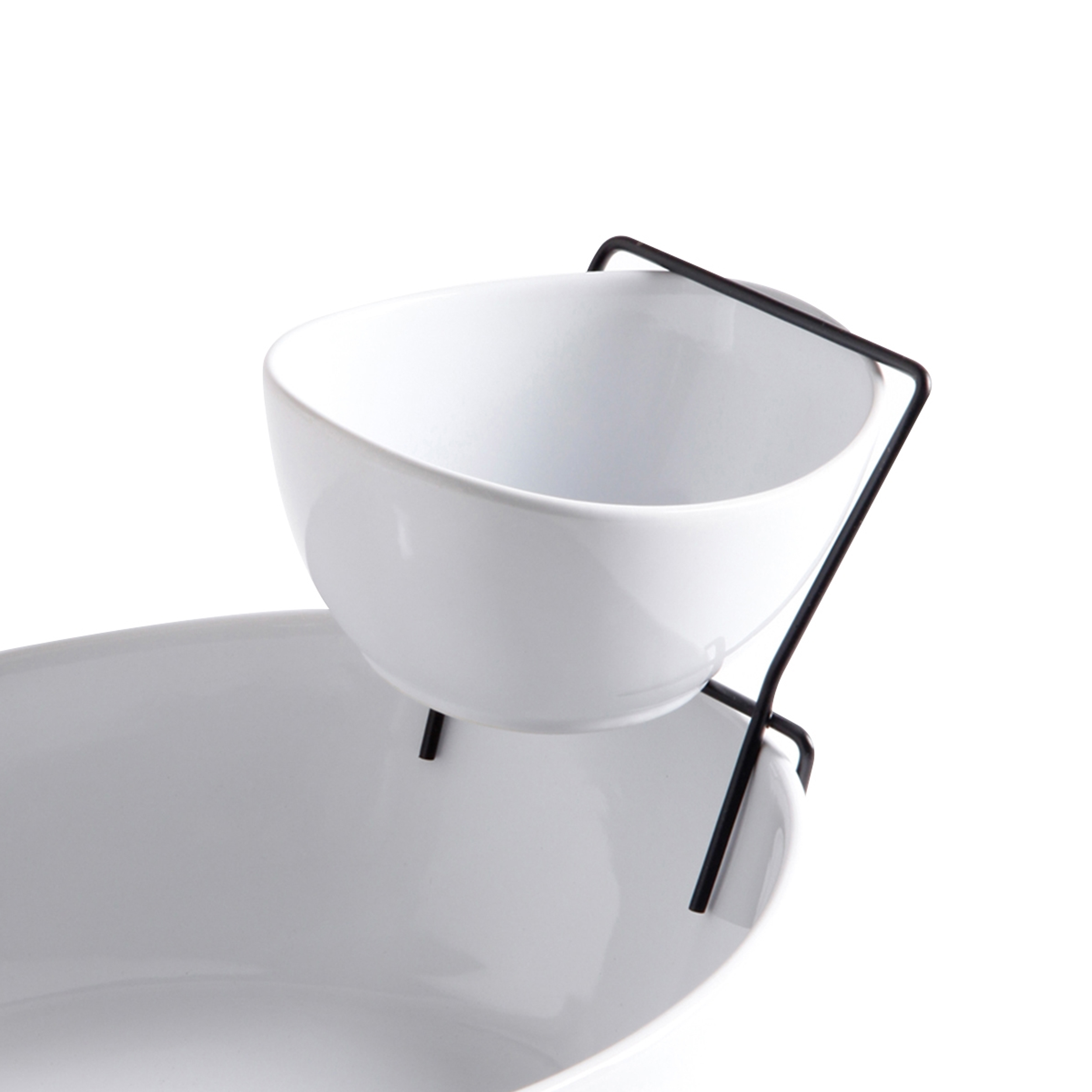 Gibson Elite Gracious Dining 2 Tier chip and Dip Server Set