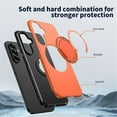 thumbnail image 5 of For Samsung Galaxy A56 5G Ultra Slim Hybrid TPU+PC Protective Cover with Metal Rotation Holder , Compatible MagSafe, Military Grade Shockproof Phone Case Cover,Orange, 5 of 7