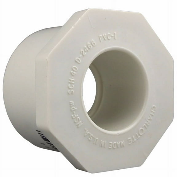 Charlotte Pipe & Foundry PVC021072600 2.5 x 2 in. PVC Reducer Bushing