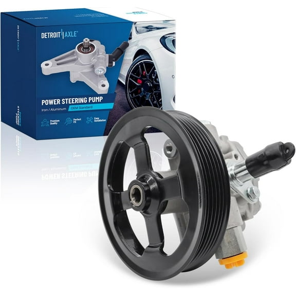 Detroit Axle - 2.4L Power Steering Pump for Chrysler 200 Sebring Cirrus Dodge Journey Avenger, Power Steering Pump with Pulley Replacement