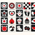thumbnail image 4 of Tarjetas Flash de desarrollo de bebé , tarjetas Flash de regalos para bebés recién nacidos, juguetes sensoriales de estimulación Tarjetas visuales B Macarena Tarjetas, 4 of 7