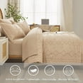 thumbnail image 2 of Flymme Khaki Comforter Set Queen Size 7 Piece Bed in a Bag,Shabby Chic Boho Comforter Sets with Sheets ,Soft Microfiber Complete Bedding Set, 2 of 8