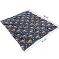 thumbnail image 4 of Navy Highland Cow Flower Pattern Blanket,Comfortable Soft Lamb Wool Throw Blanket,All Season,Warm Lightweight Blankets for Sofa Bed Couch Living Room Chair,50"x60", 4 of 4