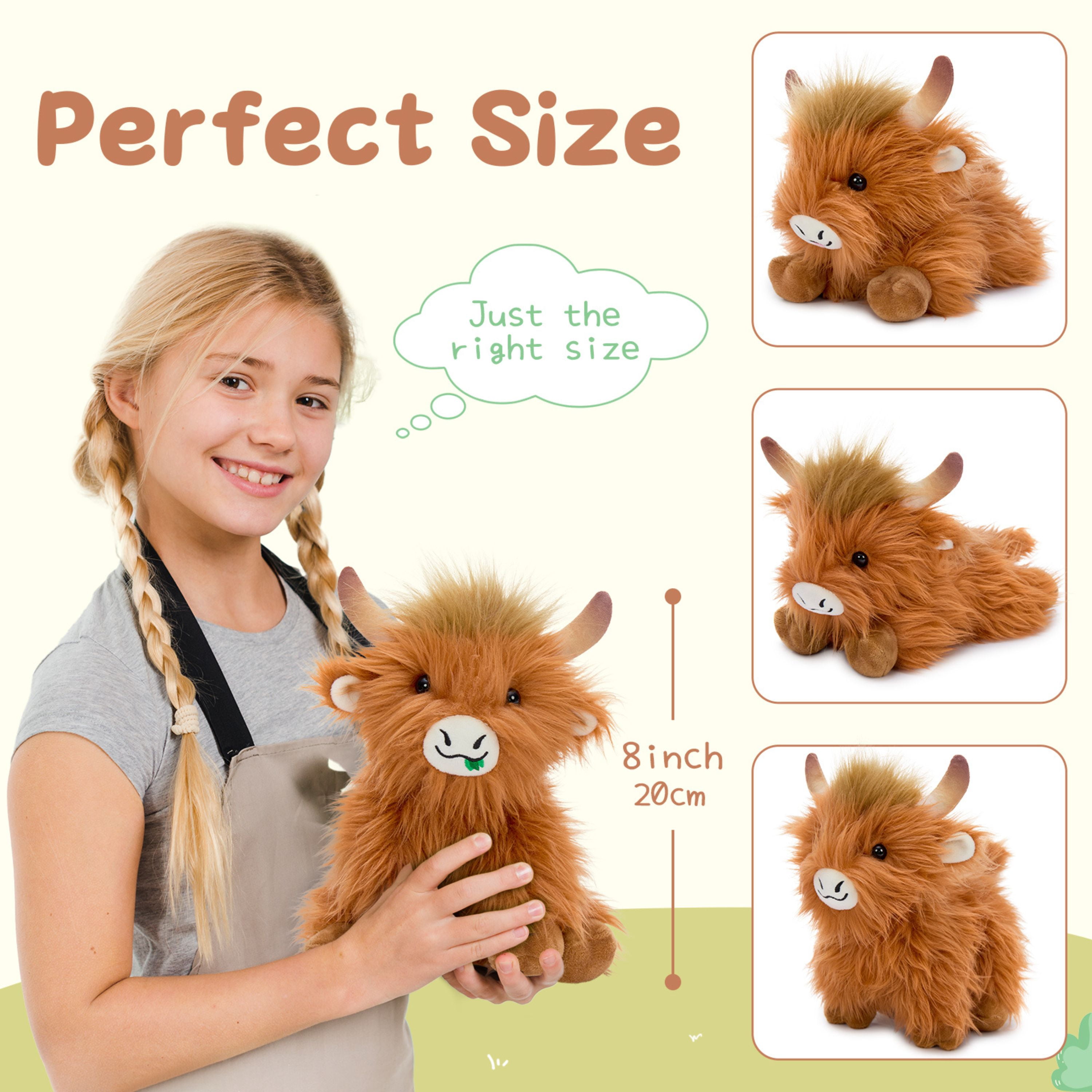 Tezituor 4Pcs Highland Cow Stuffed Animals Stuffed Animals Bulk Plush Toy