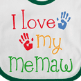 thumbnail image 4 of Inktastic I Love My Memaw Girls Baby Bib, 4 of 4