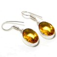 thumbnail image 5 of Citrine Topaz Oval Shape Gemstone Handmade Anniversary Gift Necklace Jewelry Set, 5 of 6