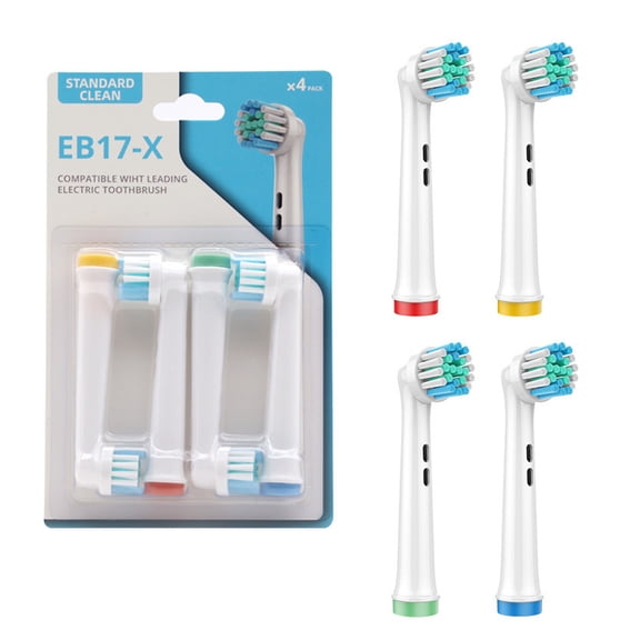 EB17-X Replacement Brush Heads Compatible with Oral-B Electric Toothbrushes – 1 Pack (8 pcs), Standard Firmness, Durable Design, Easy to Install, Long-Lasting Toothbrush Refills