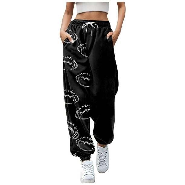 WILLBEST Pantalones Casuales de Mujer para Uso Diario: Joggers Holgados de Cintura Alta con Estampado de Halloween, Cordón y Bolsillos, Estilo Atlético para Otoño E Invierno. Chica