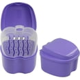 thumbnail image 1 of Dent Art Denture Box in Violet Color - Dental Orthodontic Retainer Case | Teeth Storage Box, Denture Storage Case Fake Tooth Holder with Strainer (2), 1 of 8
