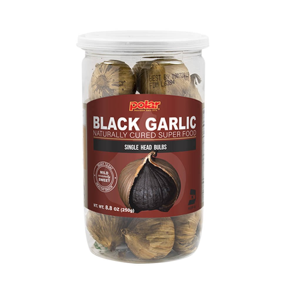 MW Polar Whole Black CM31Garlic, 8.8 Ounce, Whole Bulbs, Easy Peel, All Natural, Healthy Snack, Ready to eat, Chemical Free, Kosher Friendly