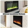 thumbnail image 6 of Electric Fireplace Insert 36-Inch Wide, 750W/1500W Wall Recessed and Mounted Fireplace with Remote Control, 9 Flame Colors, 5 Brightness Settings, 8 H Timer, Fireplace Heater for Indoor Use, 6 of 8