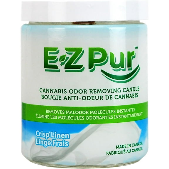 E-Z Pur Smoke Odor Remover, Air Freshener Candle, Crisp Linen, 2.28 oz