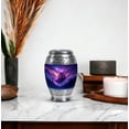 thumbnail image 5 of JAGASY Purple Clouds Urns for Human Ashes - Small Urn for Ashes Adult Male & Female - Keepsake Blue Urn for Mother - Tiny Funeral Urns for parents - ( 3 Inch), 5 of 7