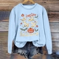 thumbnail image 2 of IDOCLOTHES Halloween Sweatshirt Women Long Live Pumpkin Spooky Ghost Fall Outfits 2026 Trendy Graphic Going Out Tops Womens Fashion Clothing Light Blue, XXL, 2 of 5