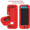 thumbnail image 3 of Teyomi Silicone Protective Case with Stand and 2 Game Card Storage Slots for Nintendo Switch with Shock and Drop Protection for Children‘s Holiday and Birthday Gifts-Red, 3 of 6