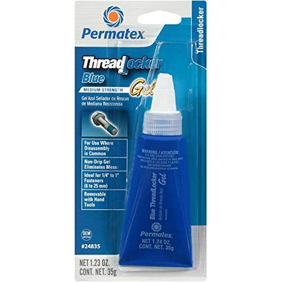 Permatex 24240 Medium Strength Gel Threadlocker Blue, 36 ml