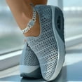 thumbnail image 4 of Womens Air Cushion Orthopedic Walking Shoes Breathable Mesh Platform Wedge Slip on Nurse Work Sneakers, 4 of 7