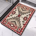 thumbnail image 2 of Experience Comfort with Boho Bathroom Rug, Aztec Design, 20x32 inch - Non-Slip, Soft, Absorbent Bath Mat - Ideal Long Runner for Bathroom, Kitchen, Entryway - Modern Western Design, 2 of 5
