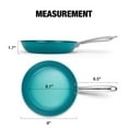 thumbnail image 2 of HLAFRG 8 Inch Nonstick Frying Pan, Ceramic Skillet, Omelet Pan, Even Heating and Less Oil,8 Inch Small Pan with Heat-Resistant Handle, Cyan,Suitable for All Stoves, 2 of 6