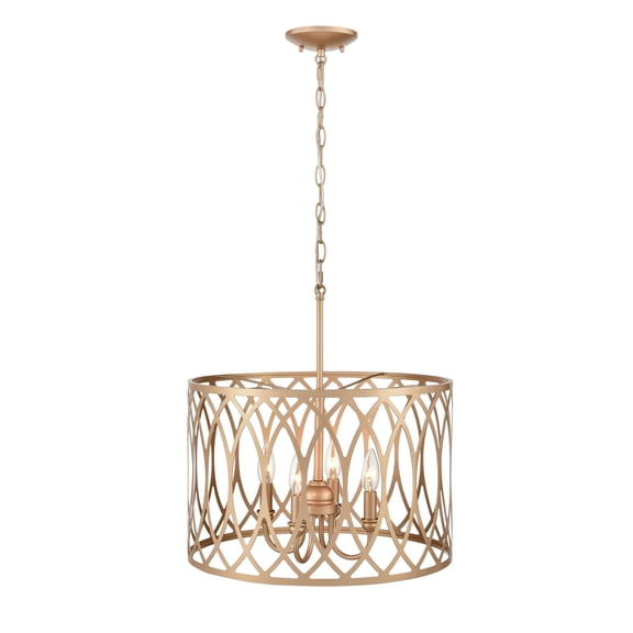 Millennium Lighting  Arelyn 4 Light Pendant Fixture in Matte Black or Modern Gold Painted Modern Gold Painted