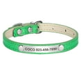 thumbnail image 3 of Didog Personalised Small Dog Puppy Cat Collar Bling Glitter Soft Leather Engraved Name, 3 of 11