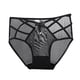 thumbnail image 1 of Braguitas sexy de encaje negro de cintura alta para mujer - Braguitas de talla grande - Poliéster/spandex - Cobertura total - M-XL, 1 of 3