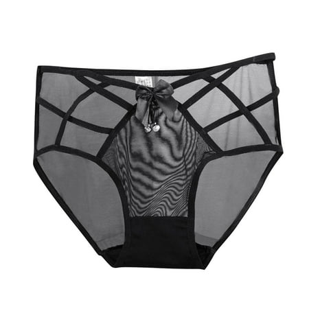 

TAIAOJING Thongs For Women Black Lace High Waisted Plus Size Ladies For Underwear Panties Brief
