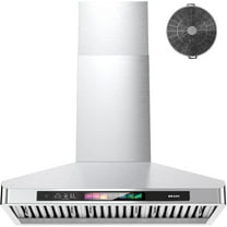 30 Inch Wall Mount Range Hood,900 CFM Kitchen Vent Hood,Kitchen Chimney Vent Stainless Steel with Voice Control/Gesture Sensing/Touch Control Switch Panel, 2 Pcs Adjustable Lights