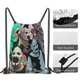 thumbnail image 5 of Terrifier Drawstring Backpack Lightweight Portable Sport Gym Sackpack Draw String Cinch Bags For Men Women, 5 of 9