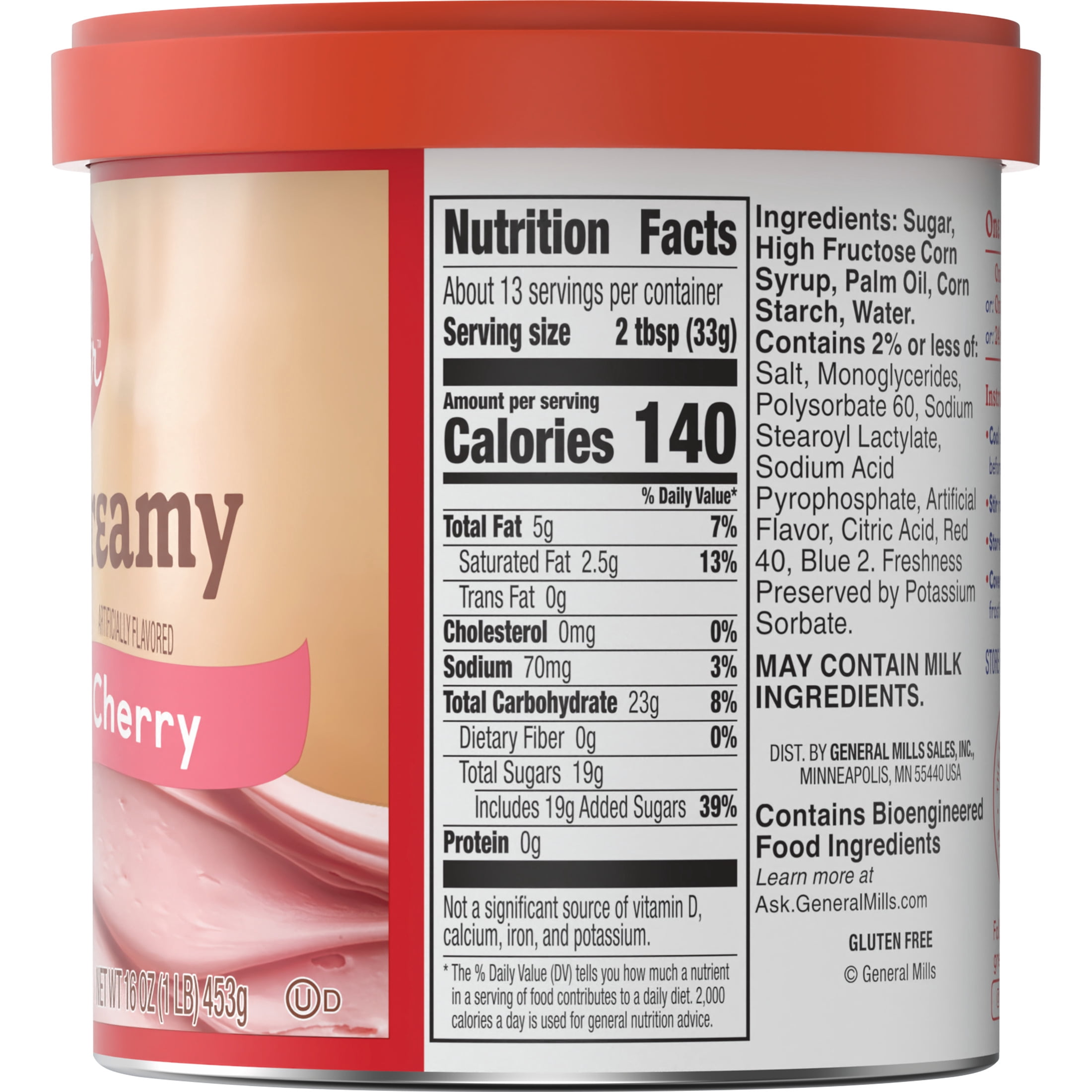 Betty Crocker Rich and Creamy Cherry Frosting, Gluten Free, 16 oz