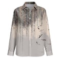 thumbnail image 3 of Oplxuo Boho Tops for Women Long Sleeve,Womens Vintage Floral Print Button Down Shirts Ladies Casual Retro Ethnic Blouses, 3 of 5