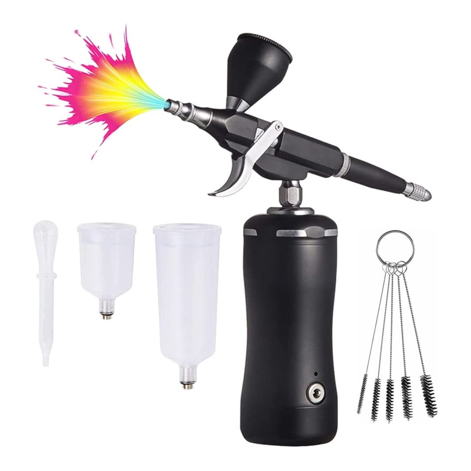 Portable Rechargeable Mini Air Gun Kit with Compressor Air-Brush Paint Spray Gun Airbrush Set For Nail Art Cake Fog Mist Sprayer ,User-Friendly Design