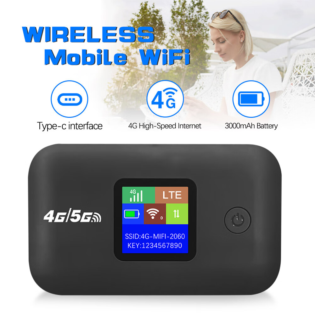 Yibooy 4G Lte WiFi Router ,Portable Router Wireless Internet,150Mbps Mini Wireless Hotspot Device(Black EU Version)