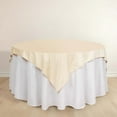 thumbnail image 2 of BalsaCircle 54x54 in Beige Premium Scuba Polyester Square Tablecloth Party Linens Events Decorations Supplies, 2 of 8