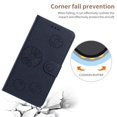thumbnail image 5 of PU Leather Wallet Case for iPhone 17e 6.1", Daisy Embossed Flip Folio Cover with Card Slots, Magnetic Closure Phone Case,Blue,For iPhone 17e, 5 of 6