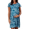 thumbnail image 2 of Gvmfive Women Maternity Dress Printed Short Sleeve Nursing Breastfeeding Midi Dresses, 2 of 5