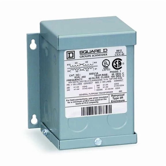 General Purpose Transformer, 250 VA, NEMA 3R, 120/240V AC, 240/480V AC