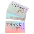 thumbnail image 1 of HOOWIFFY 120Pcs Elegant Thank You Cards Rectangular Shape Silver Paper for Business Use and Office, 1 of 5
