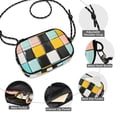 thumbnail image 3 of FORMRS Mini Crossbody Bag for Women Adjustable Rope Shoulder Casual Phone Purse, Yellow Checkered Pattern, 3 of 7