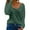 Army Green, variant on Women Paneled Long Sleeve Tops Solid Color Casual Loose Shirt T-Shirt Tee Tops Cute Dailywear