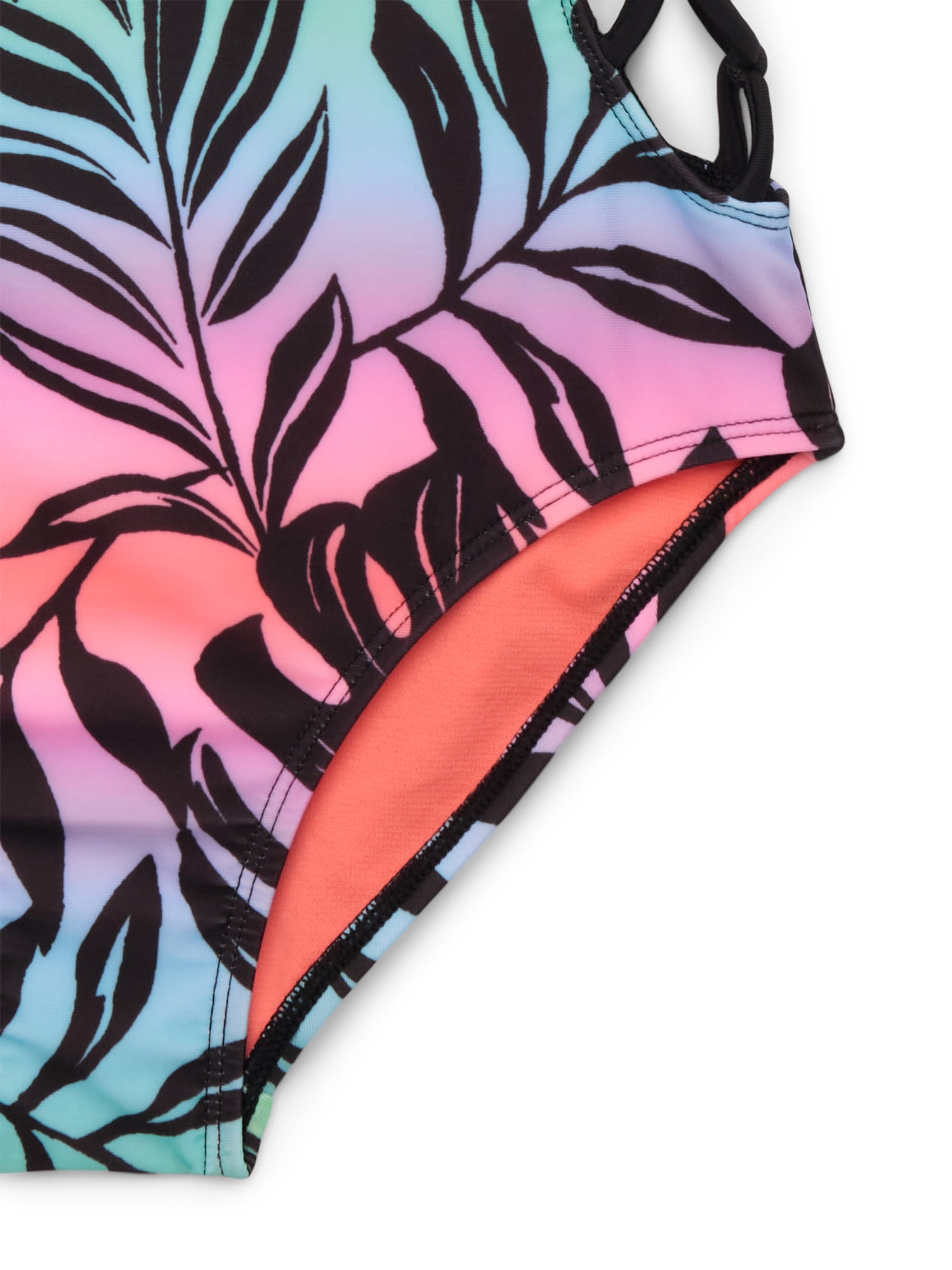 Wonder Nation Girls Printed One Piece Swimsuit, Sizes 4-16