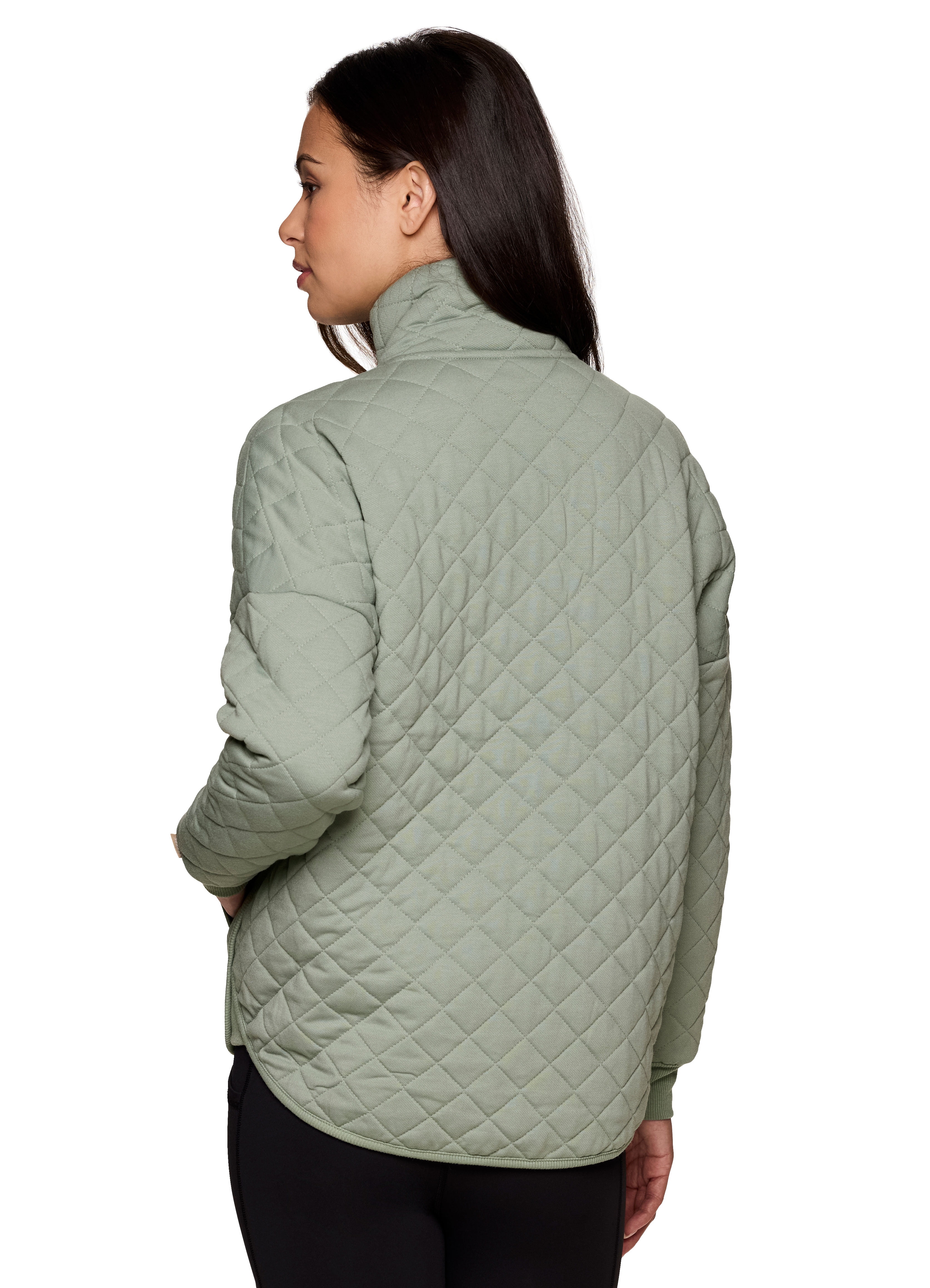 Avalanche Women's Mock Neck Quilted Zip Up Jacket with Pockets