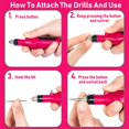 thumbnail image 3 of Professional Electric Nail Machine, Manicure Kit (15000 Rpm) Rose Red, 3 of 7