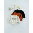 thumbnail image 2 of Douhoow Autumn Baby Girls Boys Bodysuit Infant Letters Print Long Sleeves Jumpsuit, 2 of 8