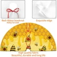 thumbnail image 3 of Sunflower Gnomes Christmas Tree Skirt Bee Funny Tree Mat for Farmhouse Xmas Holiday Party Decorations Indoor Outdoor 36 Inch, 3 of 6