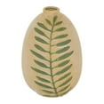 thumbnail image 6 of DecMode 8" Leaf Beige Ceramic Vase, 6 of 8