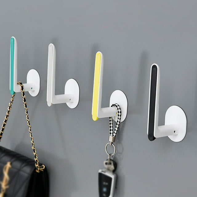 Cintre de Rangement en Forme de L, Support Mural en Plastique, Rangement pour Sable, Porte-Serviettes Monté sur Rouleau, Autocollant, Imperméable, Organisateur de Rouleaux de Papier, Jaune